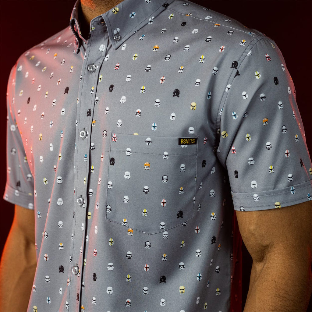 RSVLTS Lil Troopers KUNUFLEX Short Sleeve Shirt in Gray — detail 4
