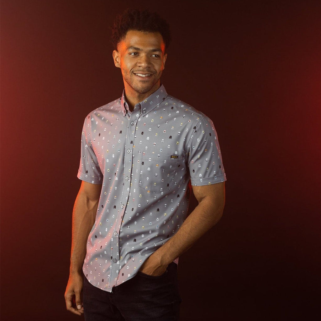 RSVLTS Lil Troopers KUNUFLEX Short Sleeve Shirt in Gray — detail 5