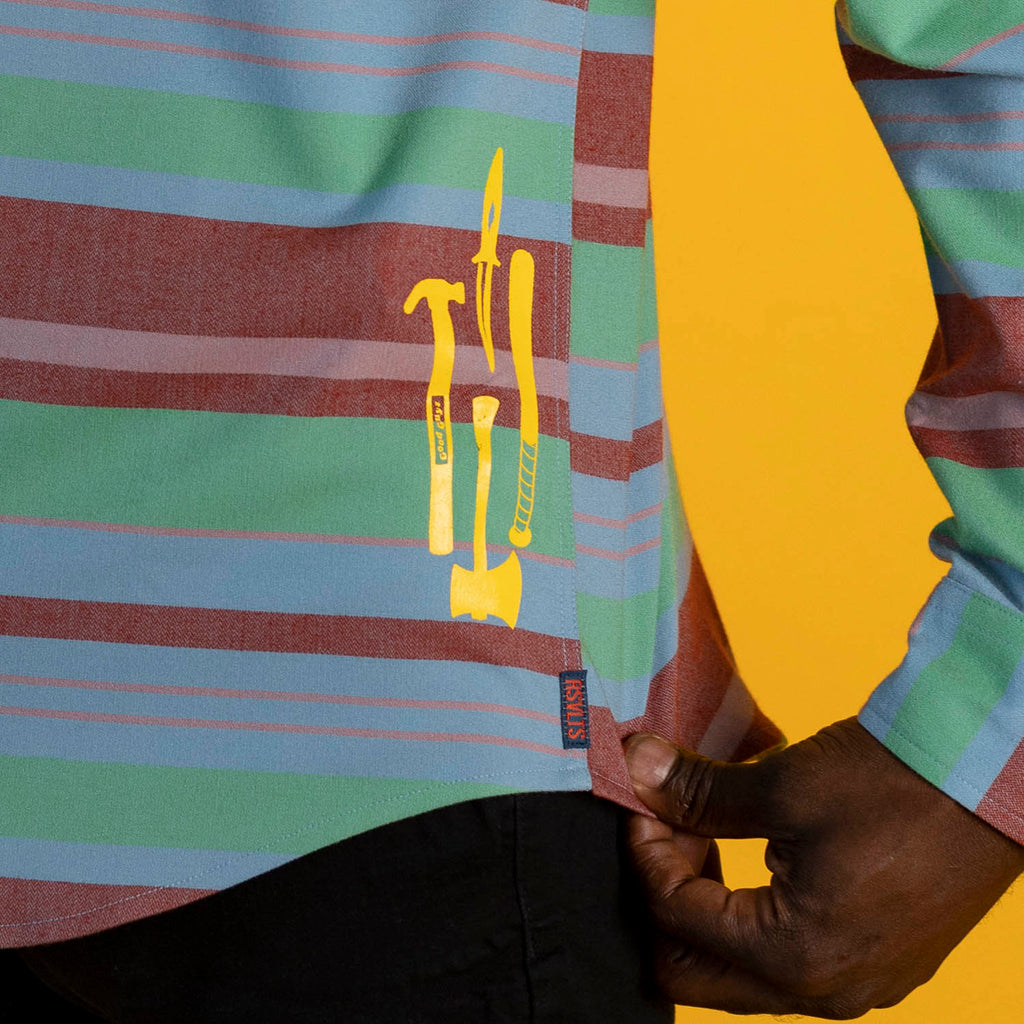 RSVLTS The Chucky BorlandFlex Long Sleeve Flannel in Multicolor — detail 4