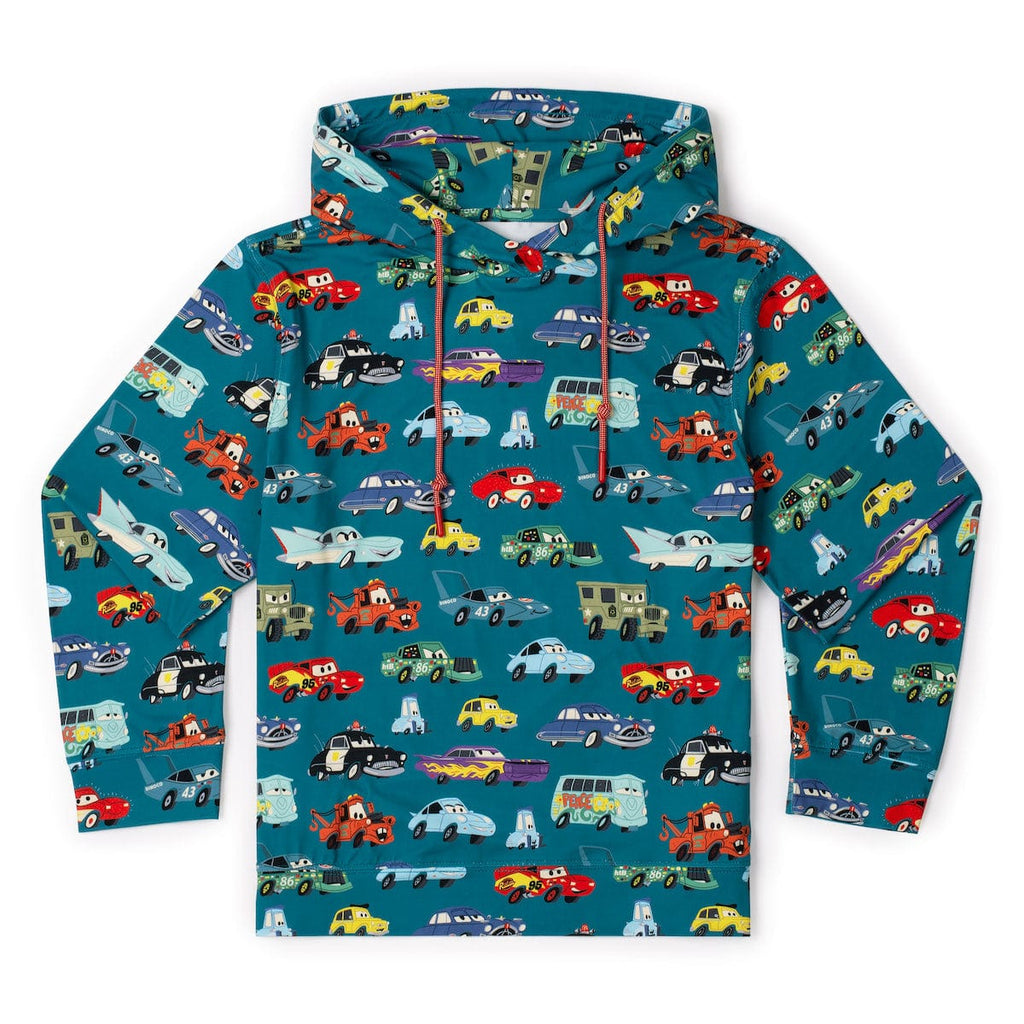 RSVLTS Cruisin' Youth Performance Hoodie in Blue — front view