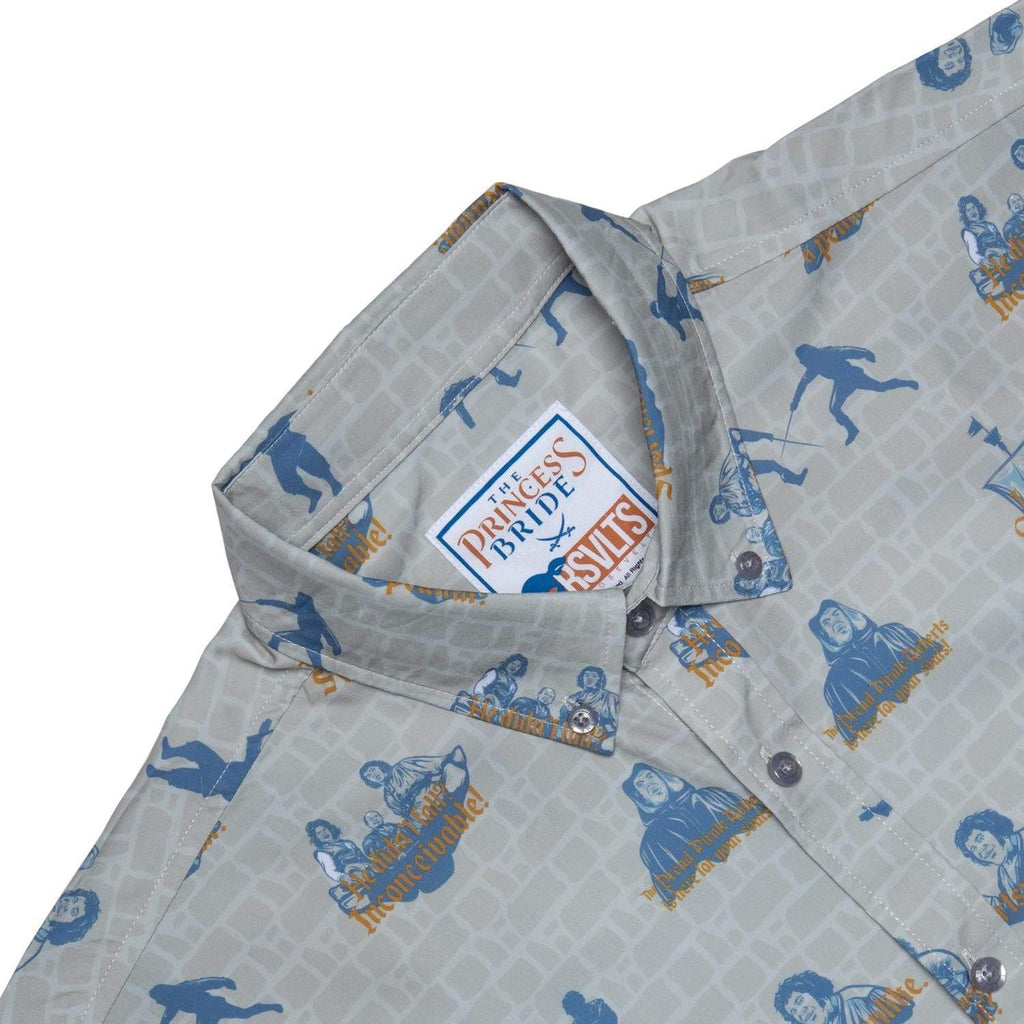 RSVLTS The Outlaws KUNUFLEX Short Sleeve Shirt in Gray — detail 6