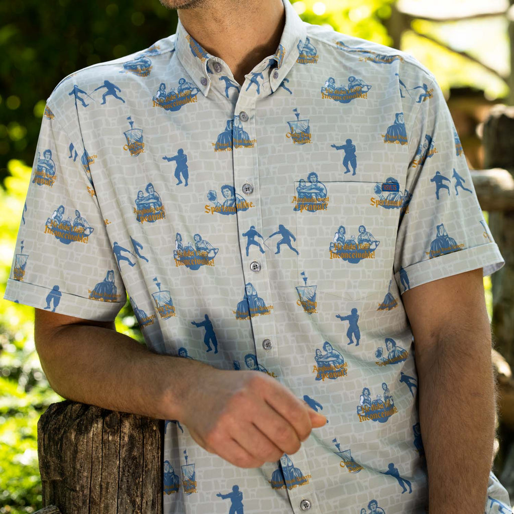 RSVLTS The Outlaws KUNUFLEX Short Sleeve Shirt in Gray — detail 5