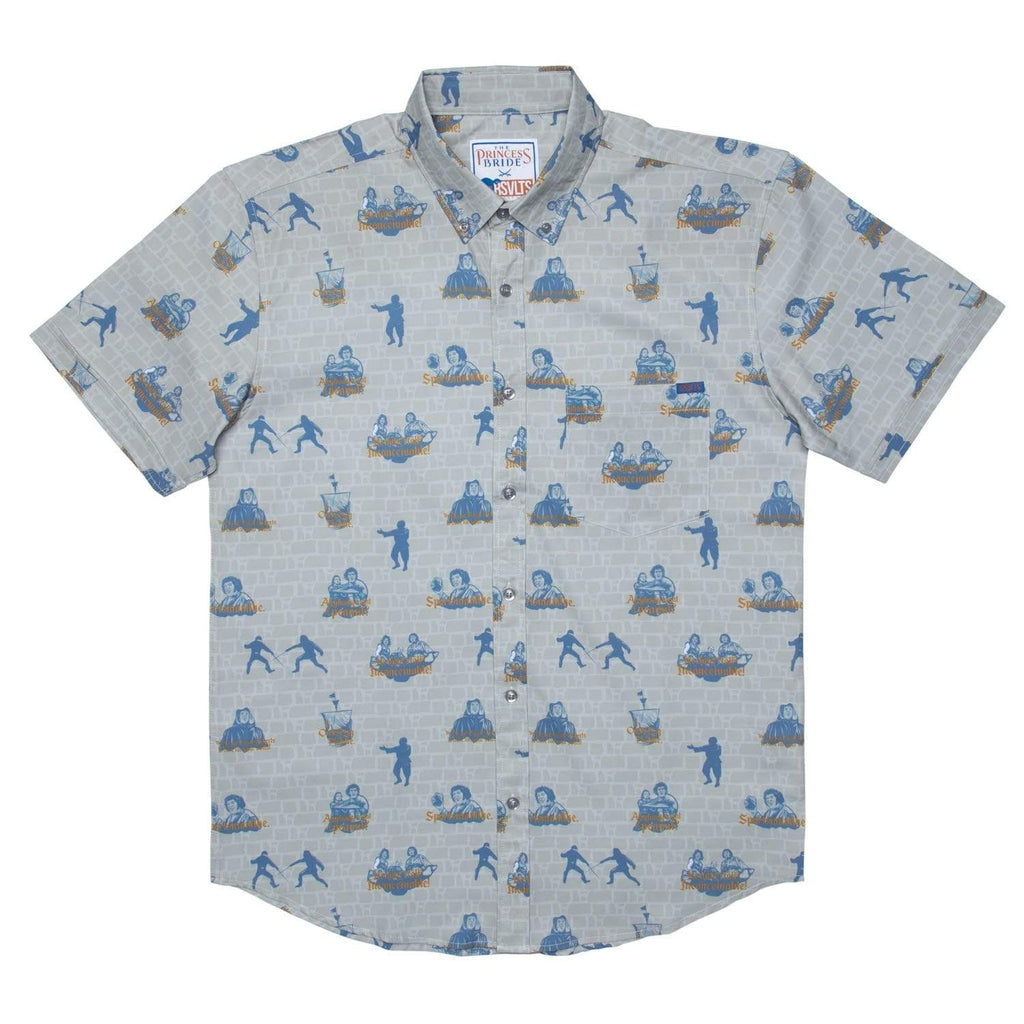 RSVLTS The Outlaws KUNUFLEX Short Sleeve Shirt in Gray — detail 2