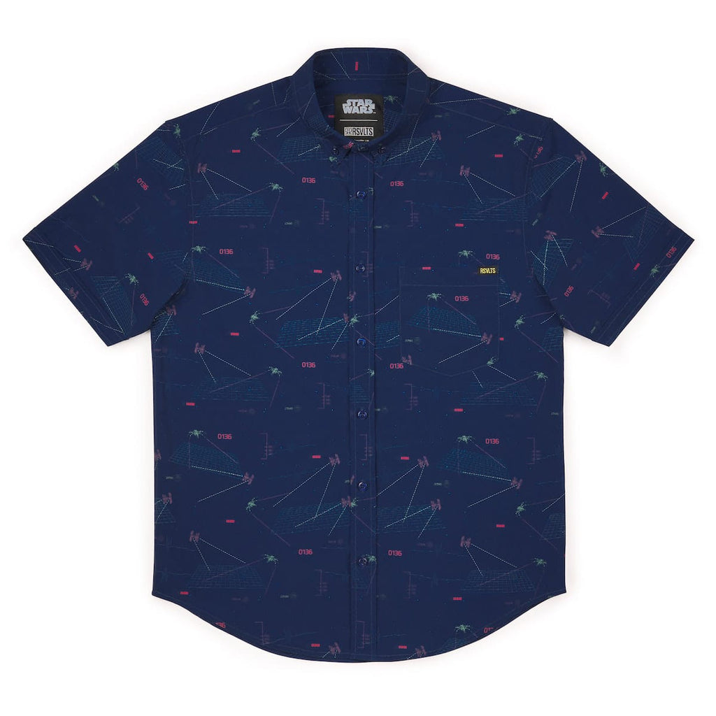 RSVLTS Starcade KUNUFLEX Short Sleeve Shirt in Blue — detail 9
