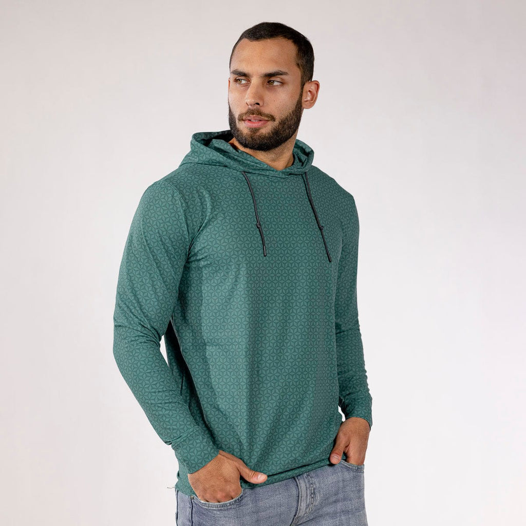 RSVLTS Geopetals Performance Hoodie in Green — detail 5
