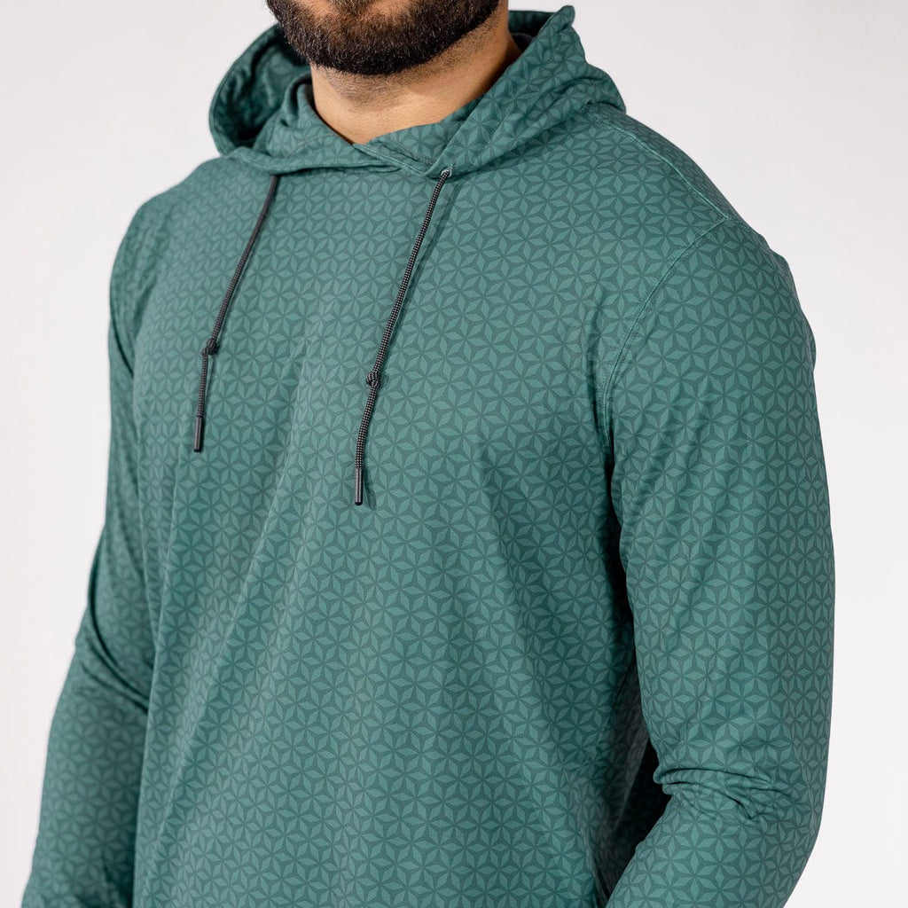 RSVLTS Geopetals Performance Hoodie in Green — detail 3