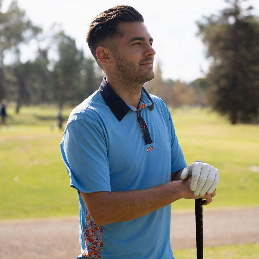 RSVLTS The Continental All-Day Polo in Blue — front view