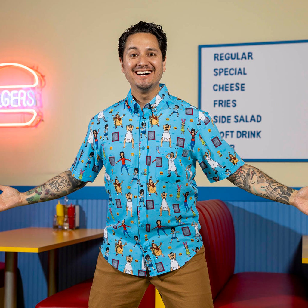 RSVLTS Flippin’ Fantastic KUNUFLEX Short Sleeve Shirt in Blue — detail 4