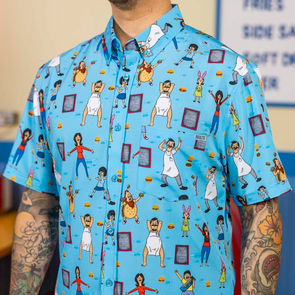 RSVLTS Flippin’ Fantastic KUNUFLEX Short Sleeve Shirt in Blue — detail 6