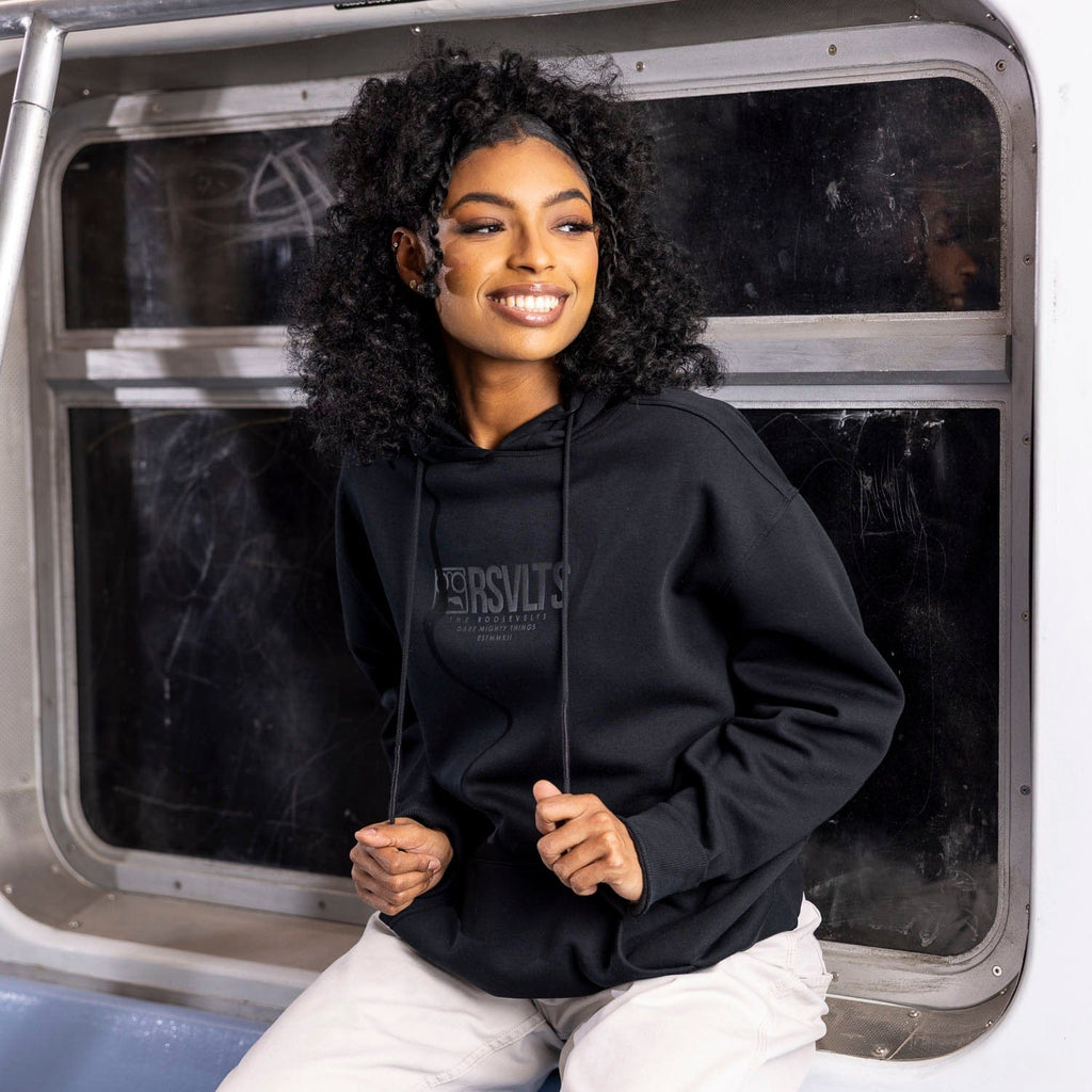 RSVLTS The Stealth Logo Classic Hoodie in Black — detail 7