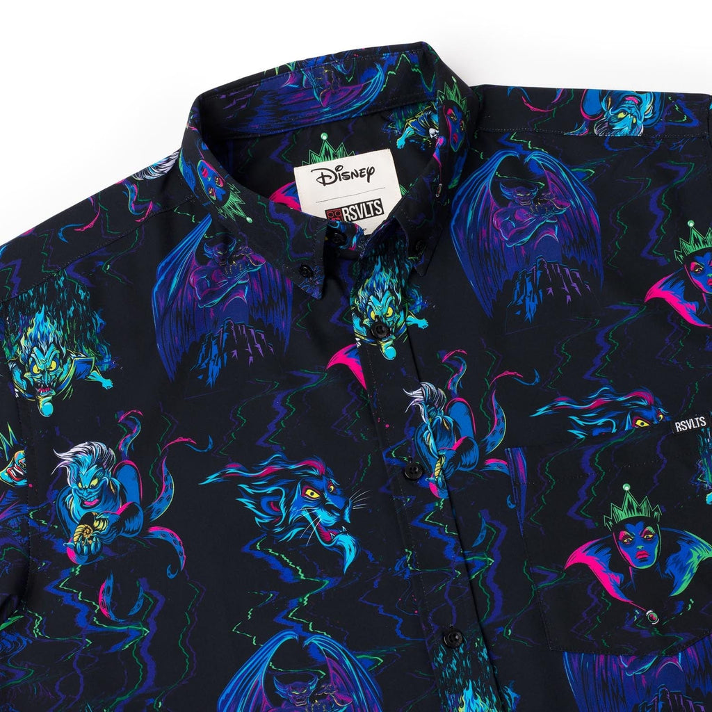 RSVLTS Neon Nightmare KUNUFLEX Short Sleeve Shirt in Black — detail 5