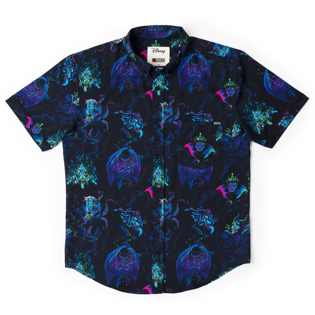 RSVLTS Neon Nightmare KUNUFLEX Short Sleeve Shirt in Black — detail 2