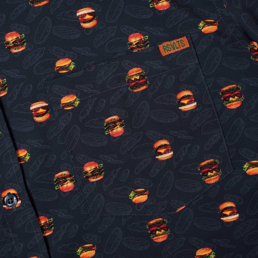 RSVLTS Burgers KUNUFLEX Short Sleeve Shirt in Blue — detail 3