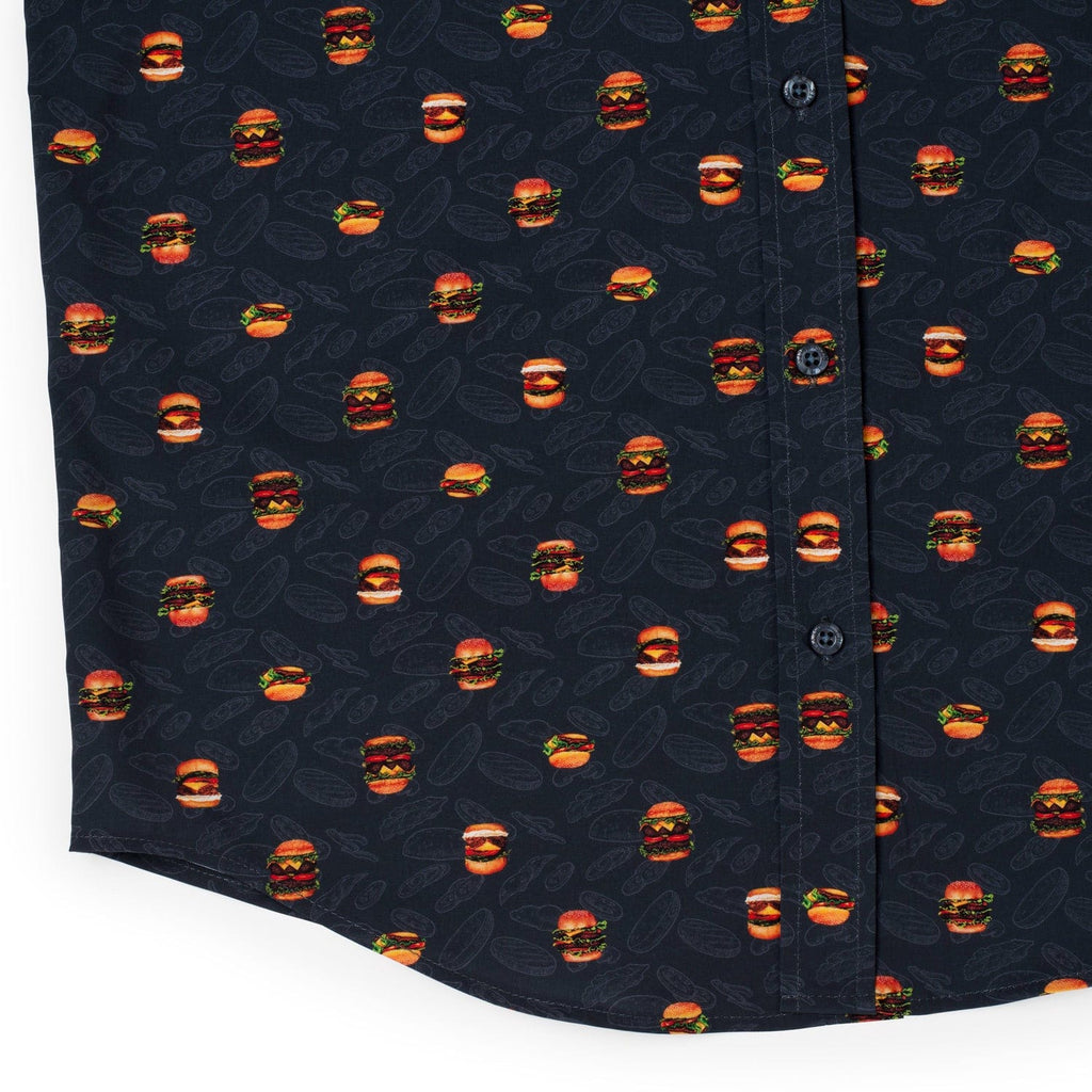 RSVLTS Burgers KUNUFLEX Short Sleeve Shirt in Blue — detail 6