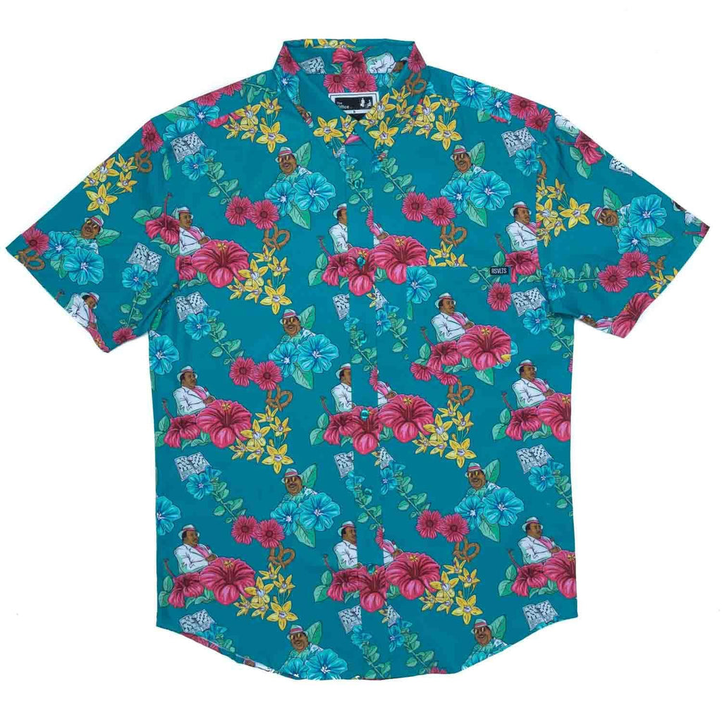 RSVLTS Florida Stanley KUNUFLEX Short Sleeve Shirt in Blue — detail 2