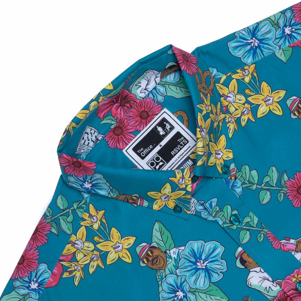 RSVLTS Florida Stanley KUNUFLEX Short Sleeve Shirt in Blue — detail 7