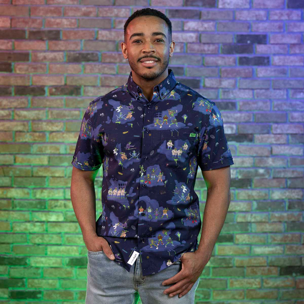 RSVLTS IncogNinja KUNUFLEX Short Sleeve Shirt in Blue — detail 5