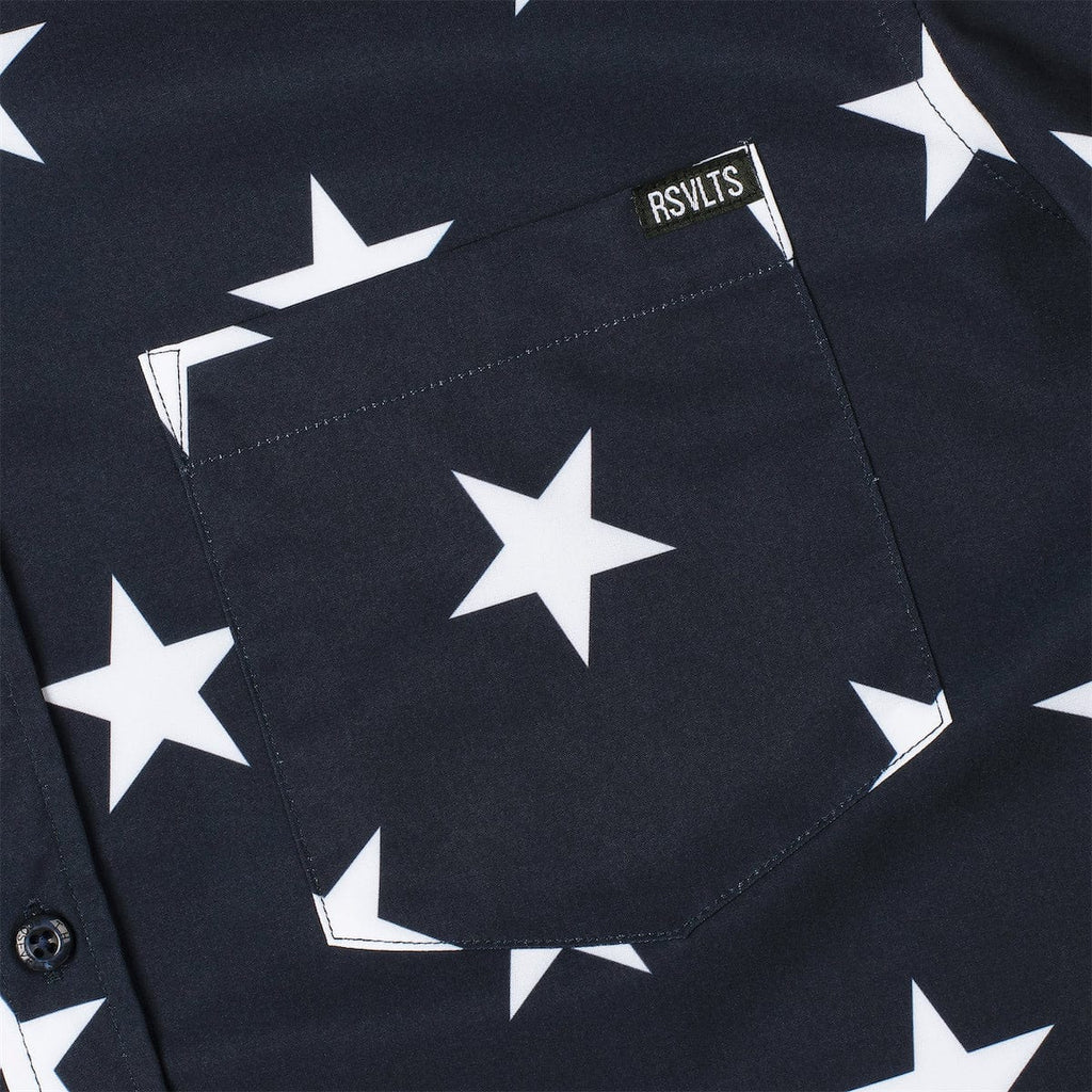RSVLTS Hubble KUNUFLEX Short Sleeve Shirt (Legends Edition) in Black — detail 7