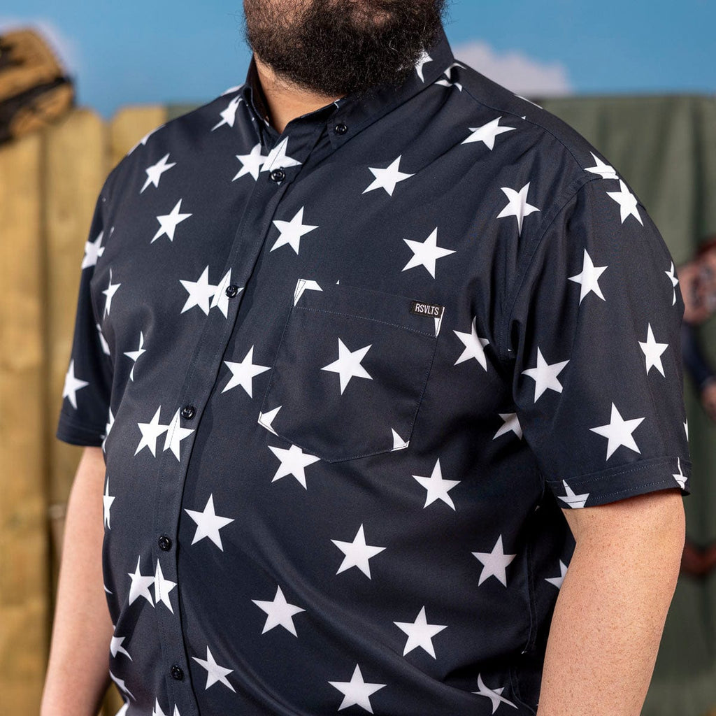 RSVLTS Hubble KUNUFLEX Short Sleeve Shirt (Legends Edition) in Black — detail 8