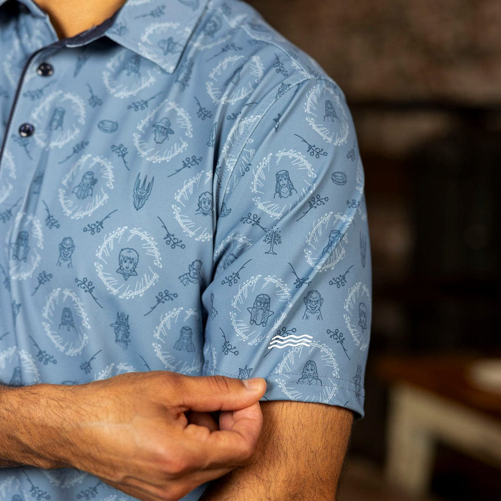 RSVLTS Middle-earth Medley All-Day Polo in Blue — detail 10
