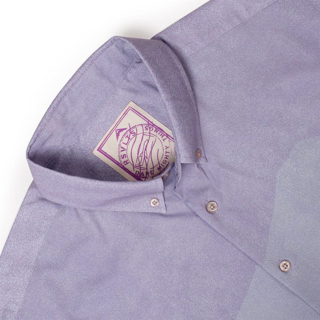 RSVLTS Tokyo In Bloom KUNUFLEX Short Sleeve Shirt in Purple — detail 3