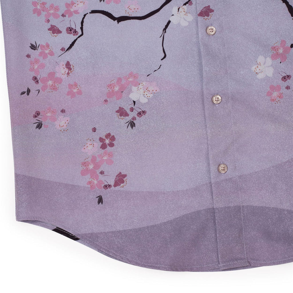 RSVLTS Tokyo In Bloom KUNUFLEX Short Sleeve Shirt in Purple — detail 5