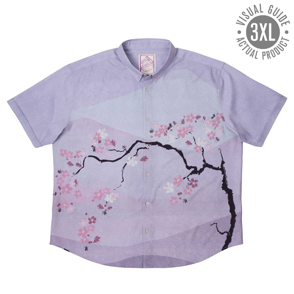 RSVLTS Tokyo In Bloom KUNUFLEX Short Sleeve Shirt in Purple — detail 13
