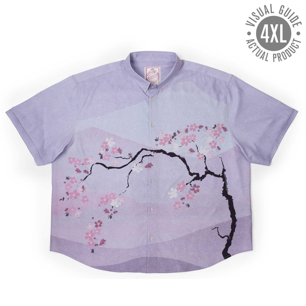 RSVLTS Tokyo In Bloom KUNUFLEX Short Sleeve Shirt in Purple — detail 14