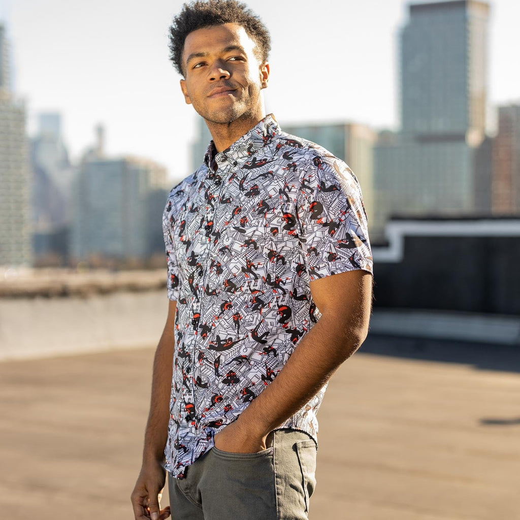 RSVLTS City Slinger KUNUFLEX Short Sleeve Shirt in Black — detail 9
