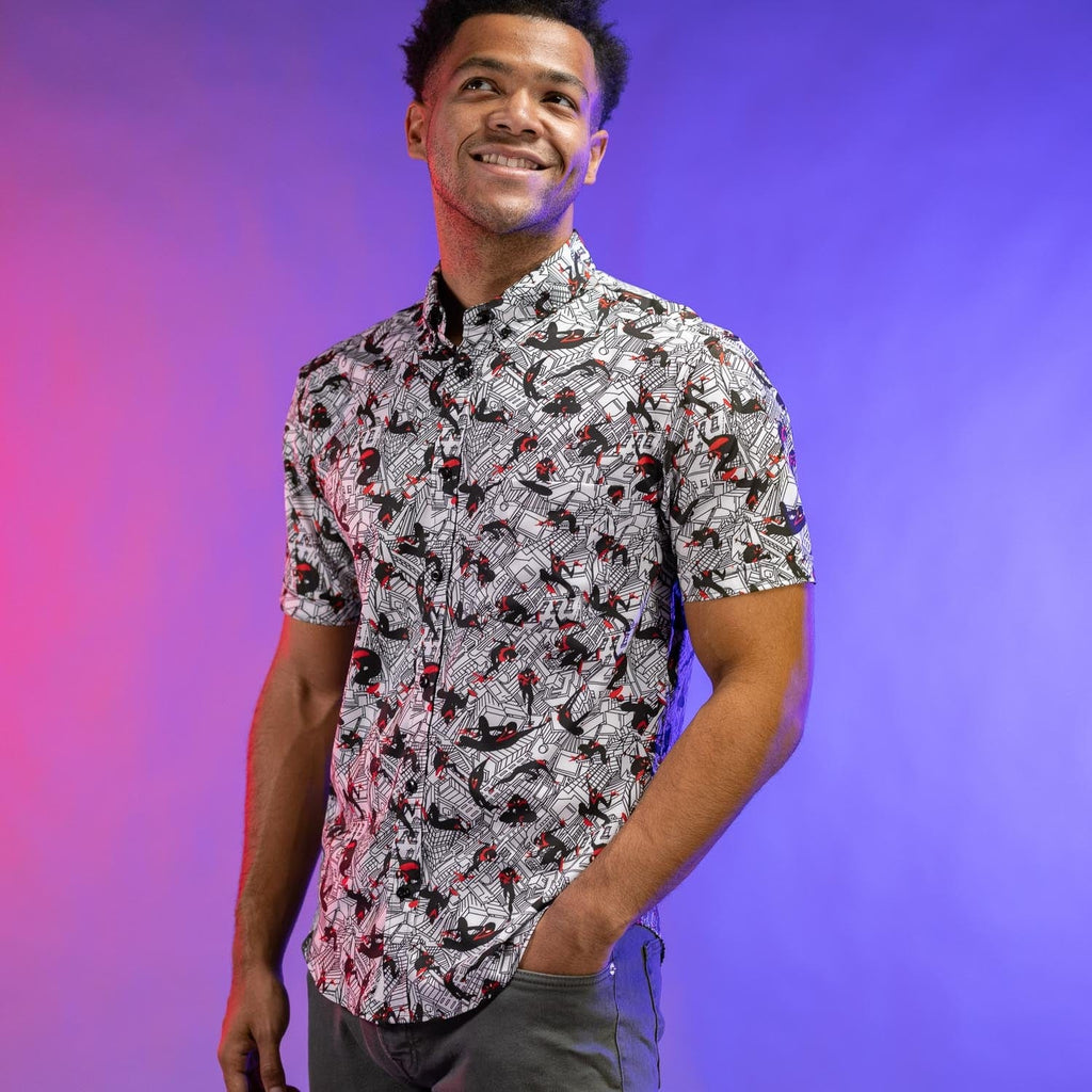 RSVLTS City Slinger KUNUFLEX Short Sleeve Shirt in Black — detail 7