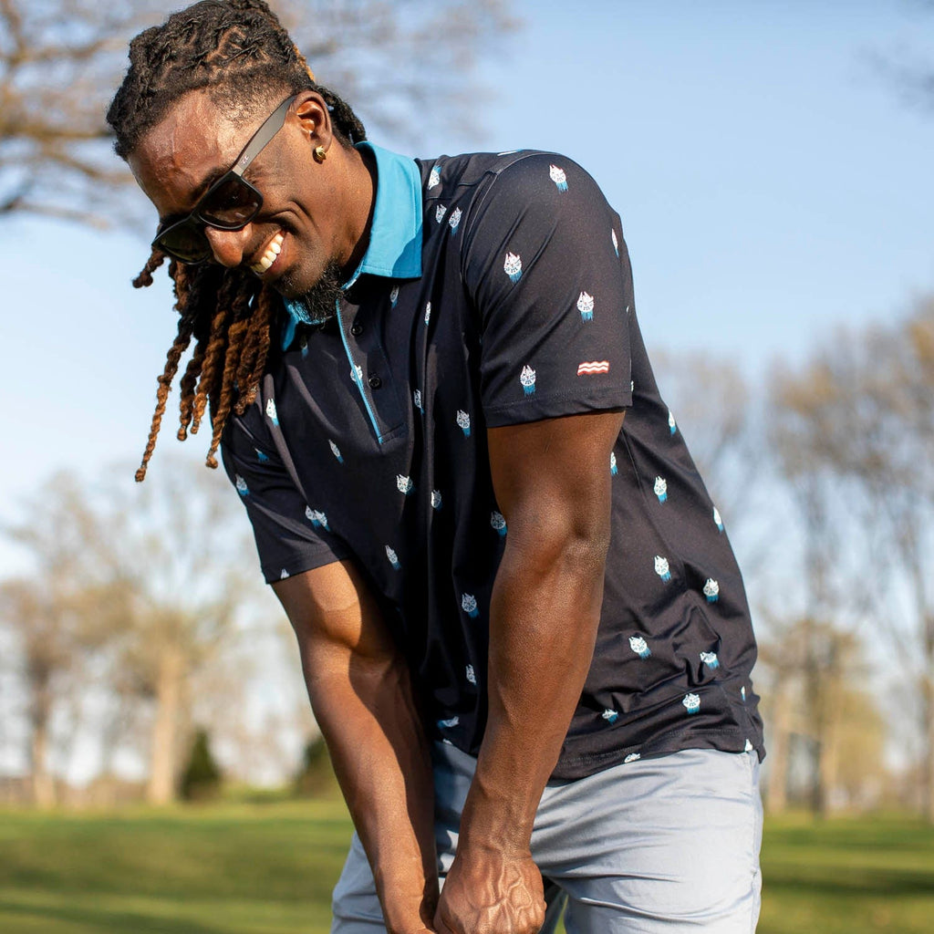 RSVLTS 12 Parsecs All-Day Polo in Blue — detail 2