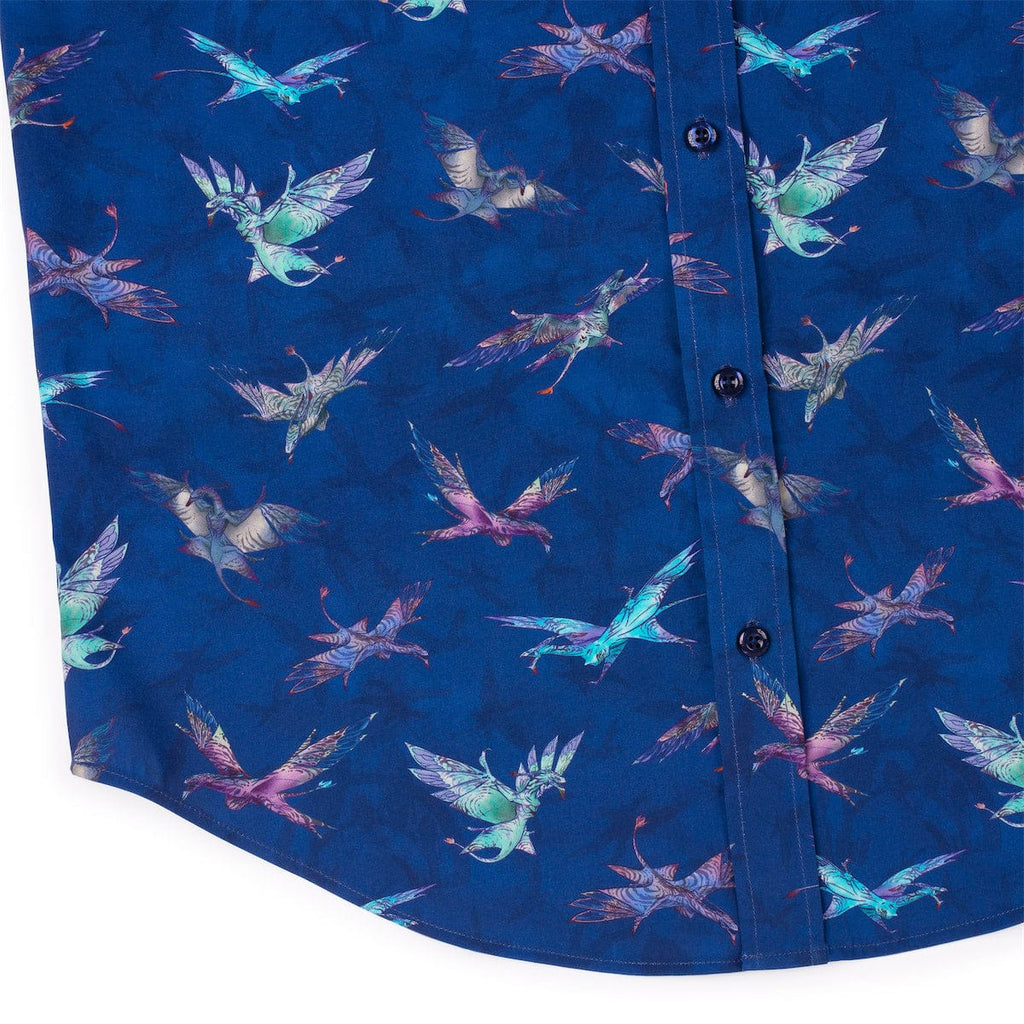 RSVLTS Soaring Banshees KUNUFLEX Short Sleeve Shirt in Blue — detail 8