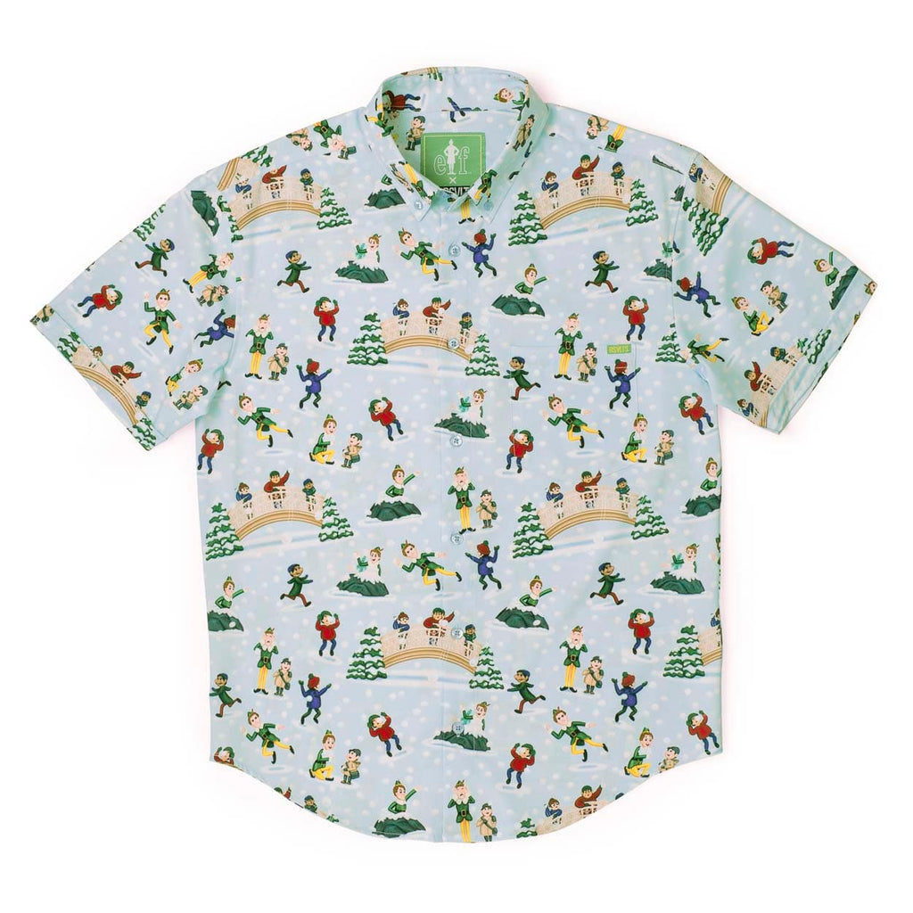 RSVLTS We Can Take ‘Em KUNUFLEX Short Sleeve Shirt in Blue — detail 3