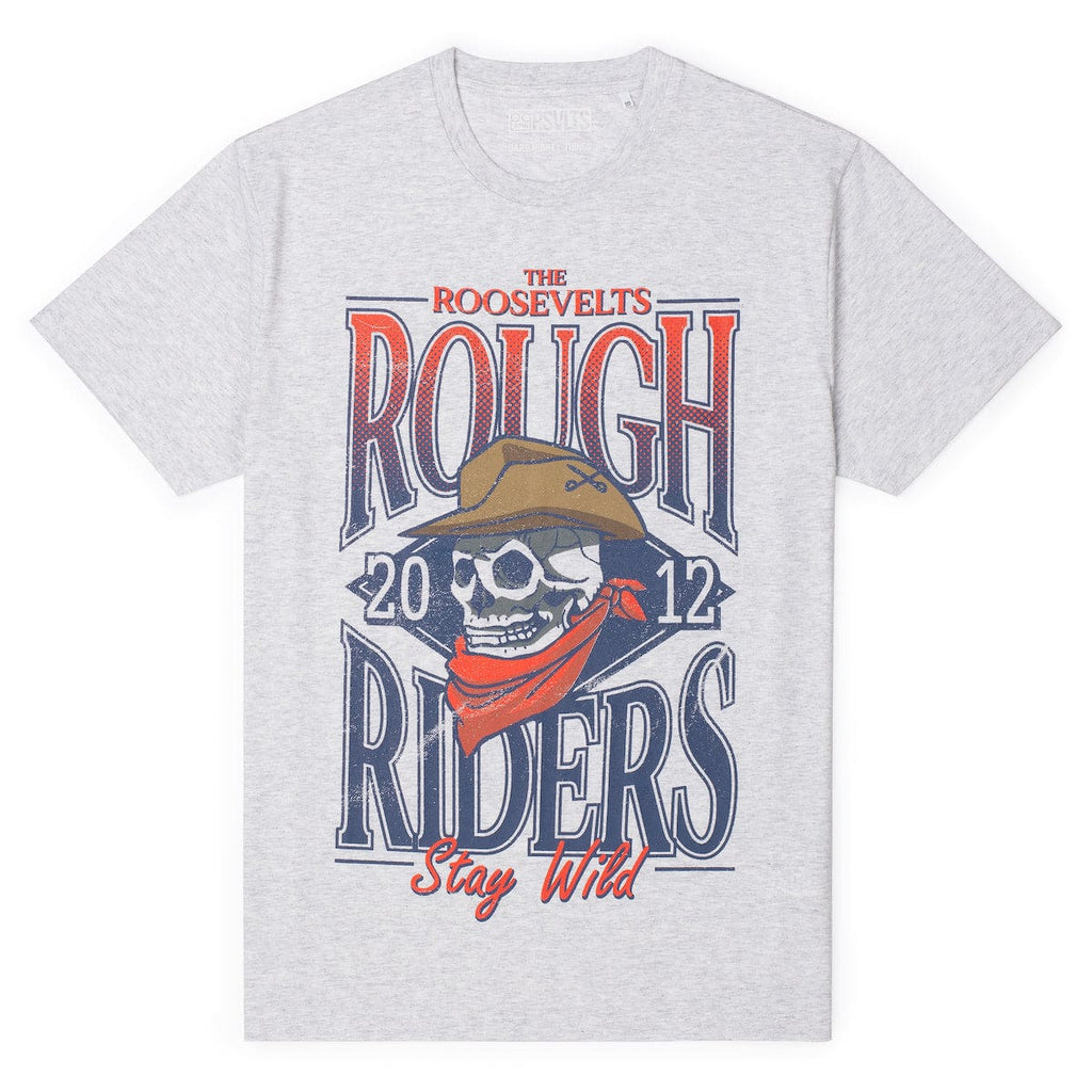 RSVLTS Skull, Scarf & Stetson Crewneck Tee in Gray — detail 2
