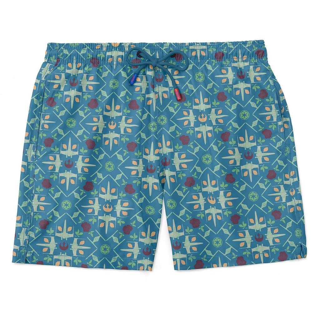 RSVLTS Grand Maz Couch Hybrid Shorts in Blue — front view
