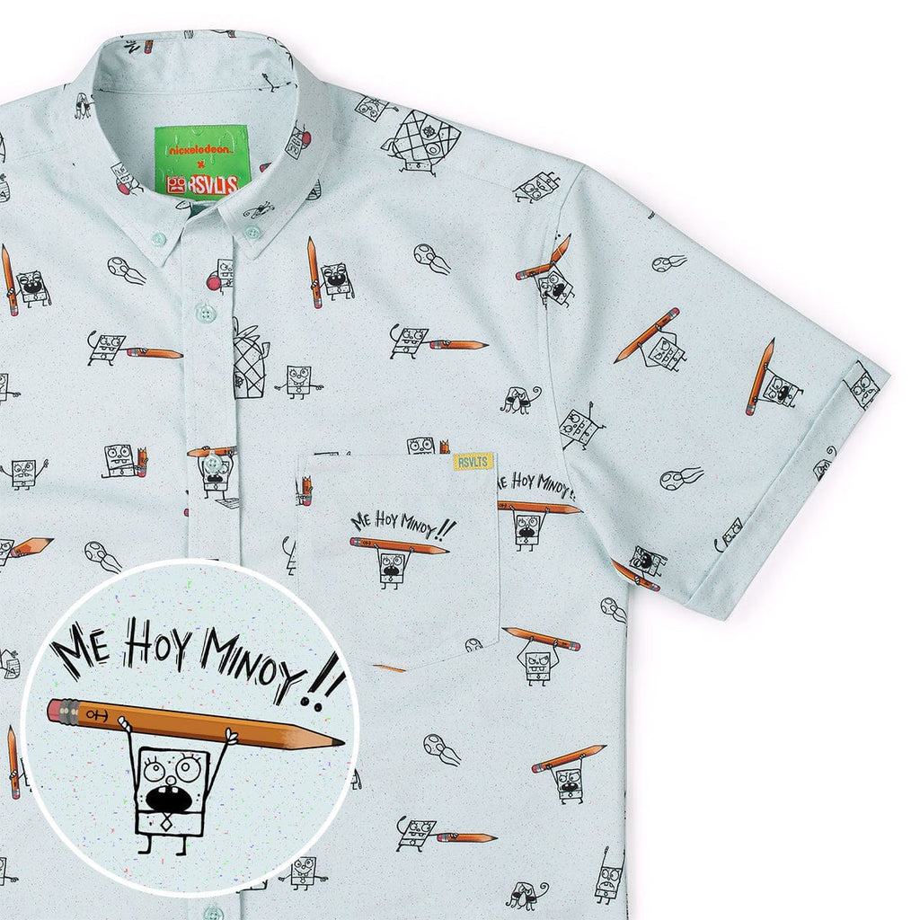 RSVLTS Me Hoy Minoy!! KUNUFLEX Short Sleeve Shirt in Blue — front view