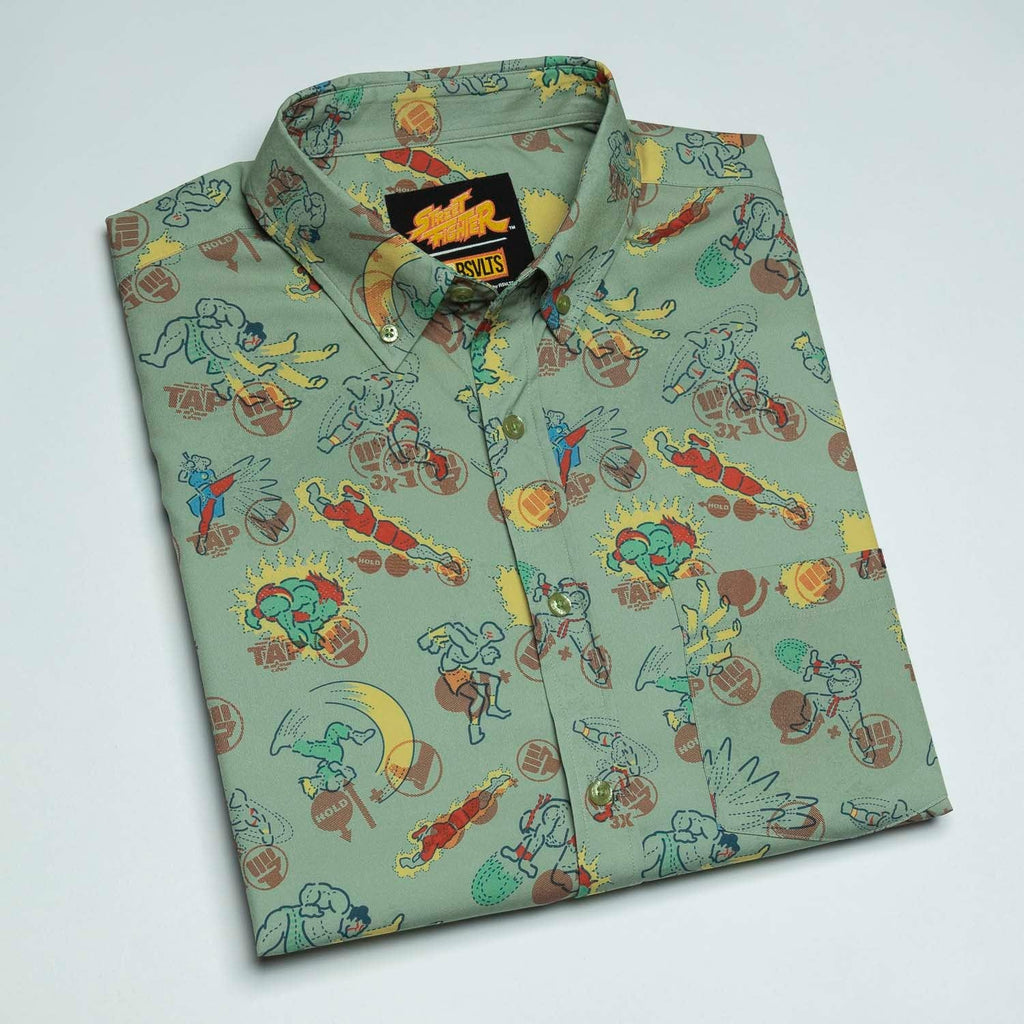 RSVLTS Super Combos KUNUFLEX Short Sleeve Shirt in Green — detail 8