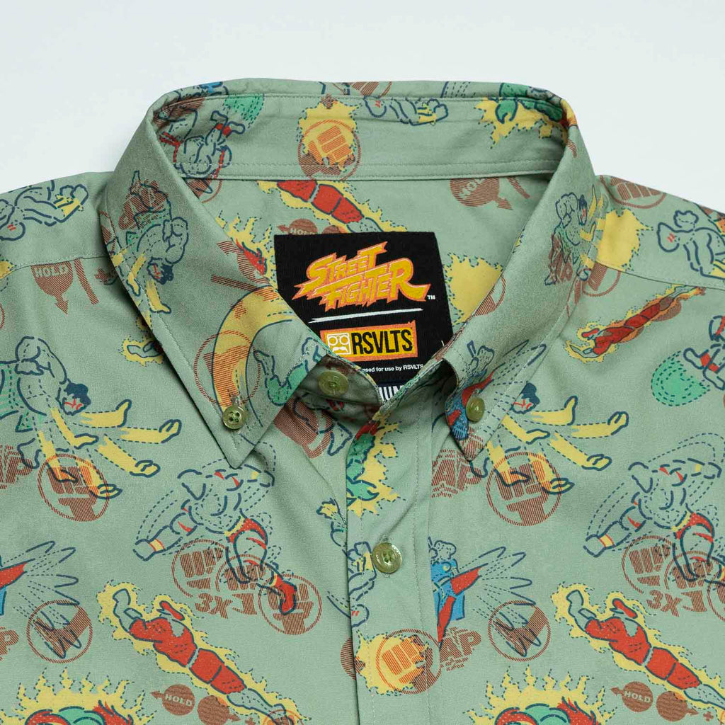 RSVLTS Super Combos KUNUFLEX Short Sleeve Shirt in Green — detail 9