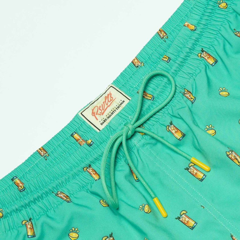 RSVLTS Palms Away Hybrid Shorts in Blue — detail 3