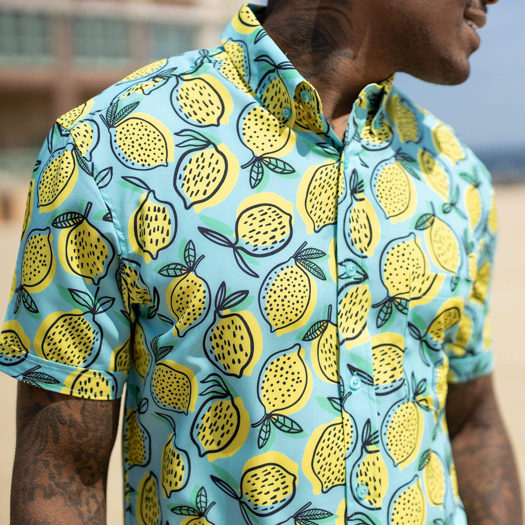 RSVLTS Lemonchillo KUNUFLEX Short Sleeve Shirt in Blue — detail 11