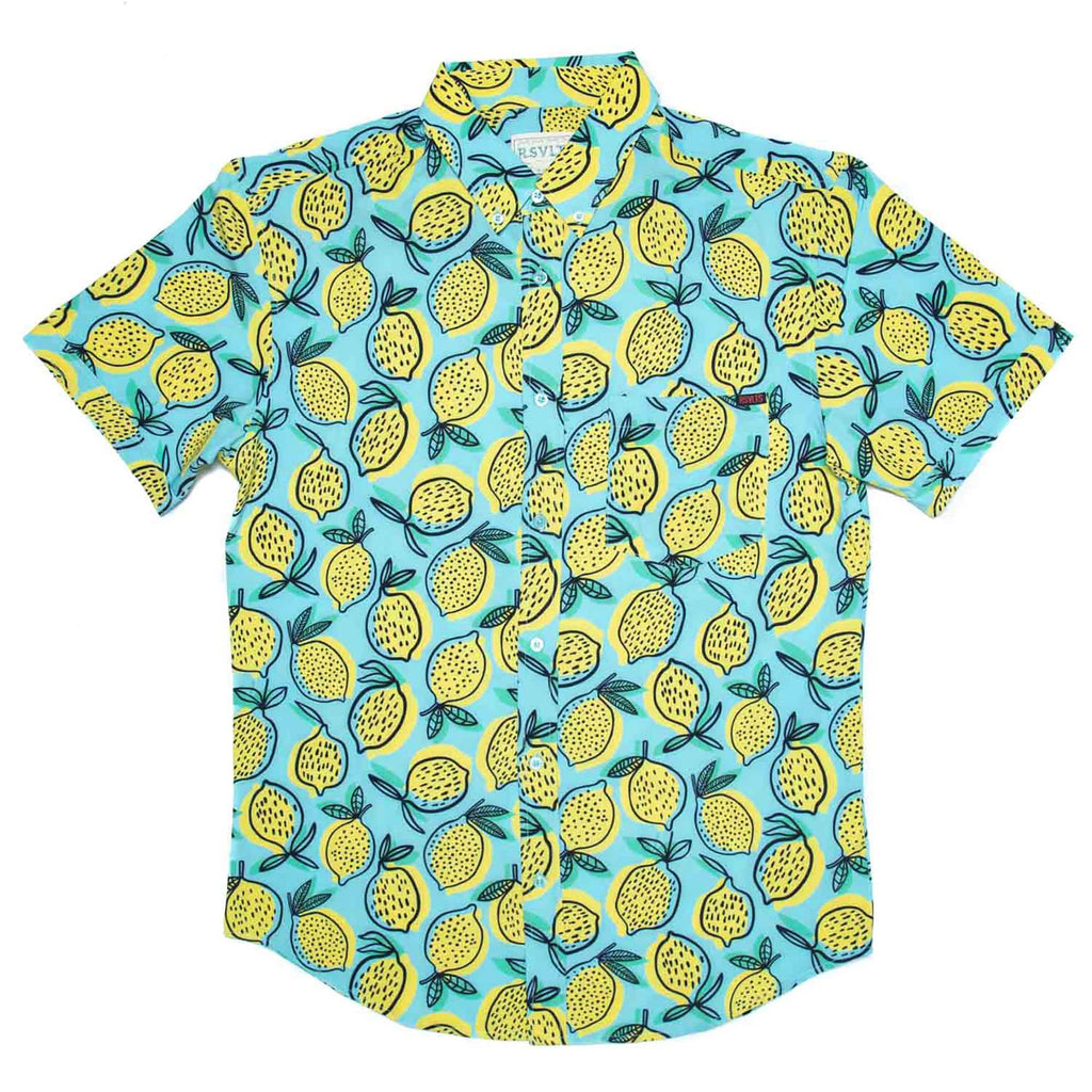 RSVLTS Lemonchillo KUNUFLEX Short Sleeve Shirt in Blue — detail 2