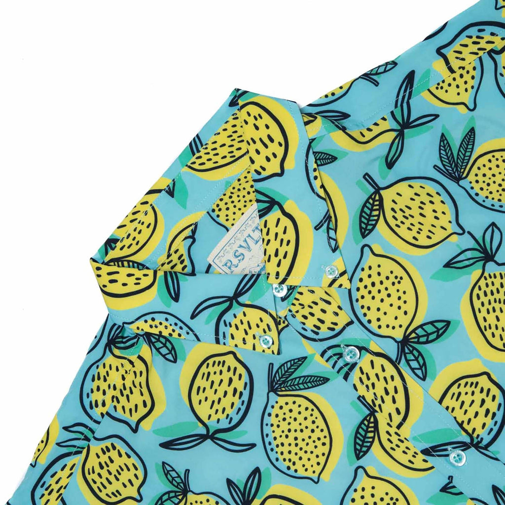 RSVLTS Lemonchillo KUNUFLEX Short Sleeve Shirt in Blue — detail 10