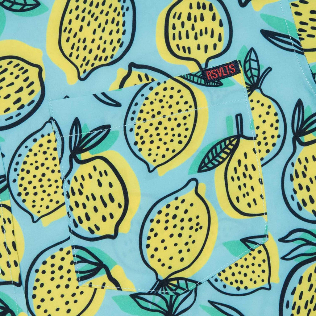 RSVLTS Lemonchillo KUNUFLEX Short Sleeve Shirt in Blue — detail 8