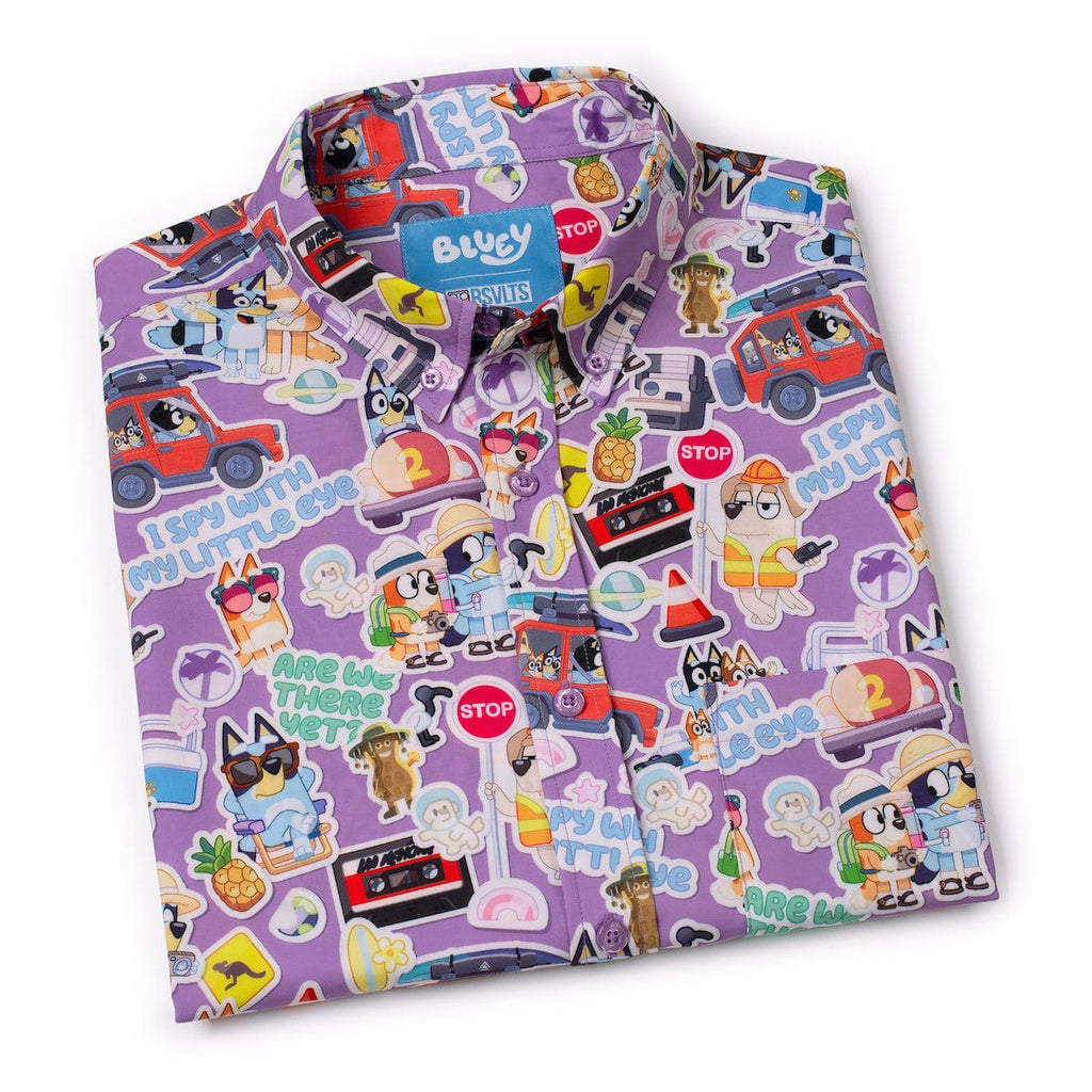 RSVLTS Let's Motor KUNUFLEX Short Sleeve Shirt in Purple — detail 8