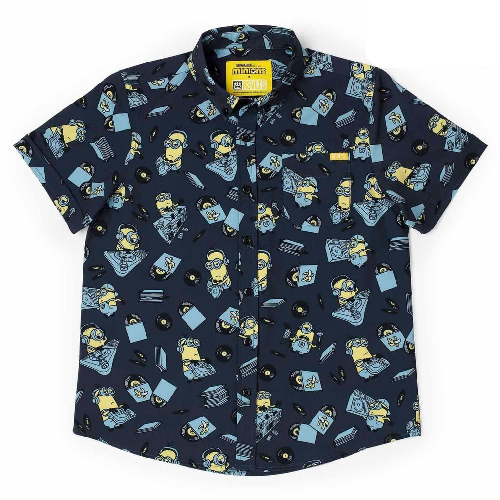 RSVLTS Minionmix Youth KUNUFLEX Short Sleeve Shirt in Blue — detail 4