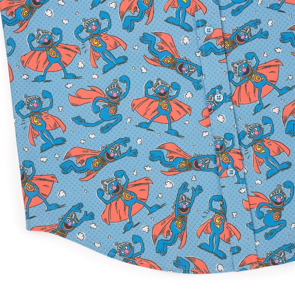RSVLTS Super Grover KUNUFLEX Short Sleeve Shirt in Blue — detail 10