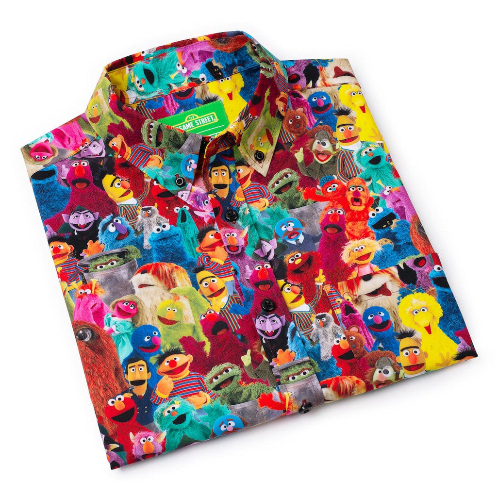 RSVLTS Block Party KUNUFLEX Short Sleeve Shirt in Multicolor — detail 9