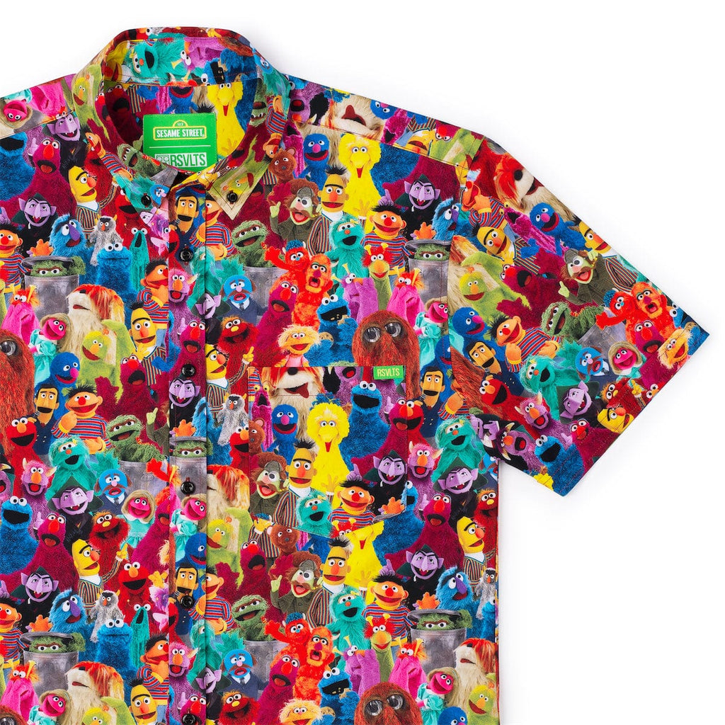 RSVLTS Block Party KUNUFLEX Short Sleeve Shirt in Multicolor — front view