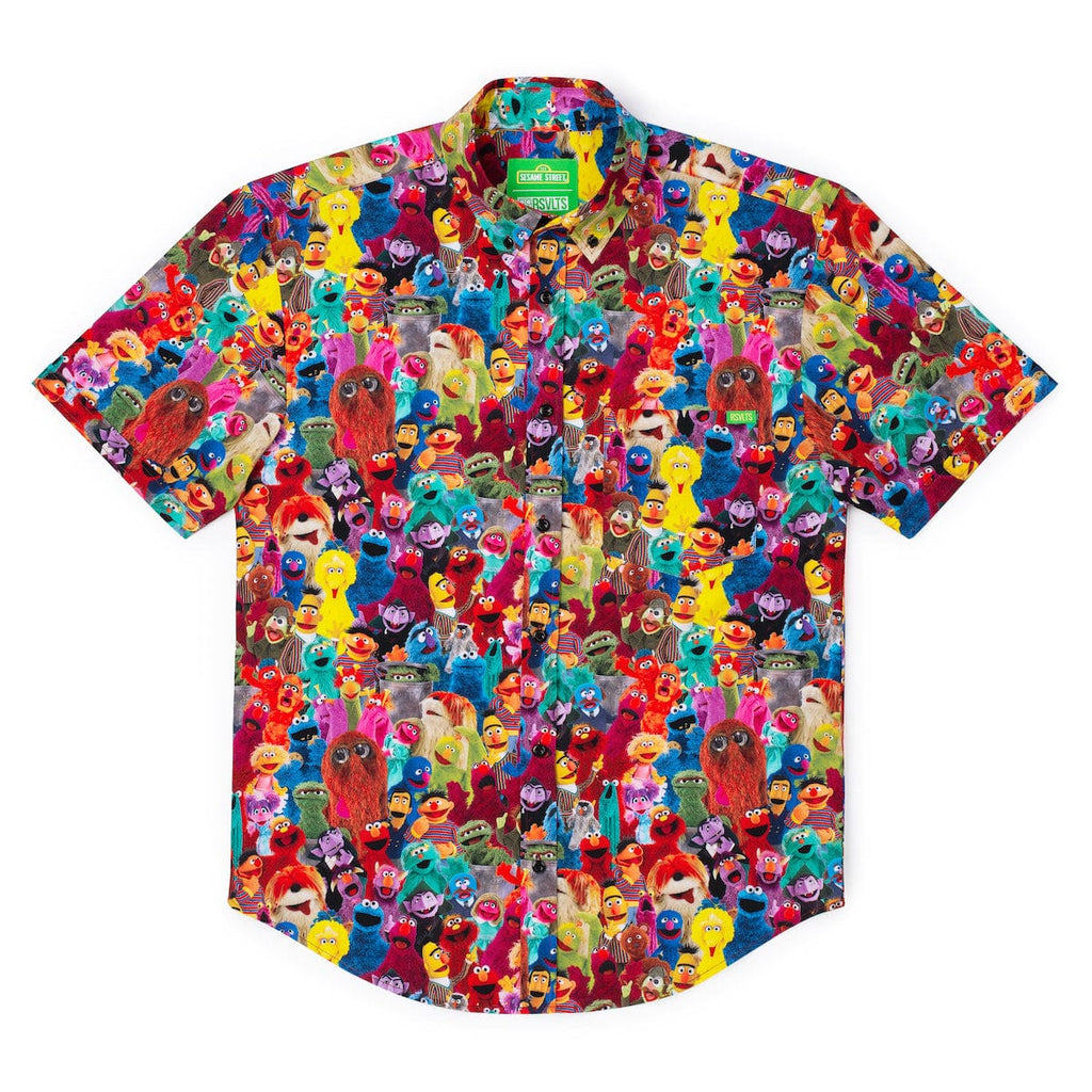 RSVLTS Block Party KUNUFLEX Short Sleeve Shirt in Multicolor — detail 6