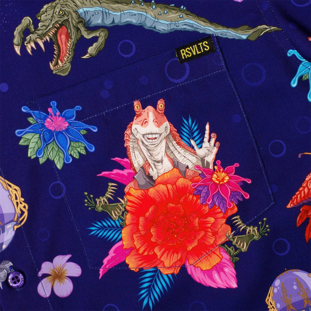 RSVLTS Gungan Style KUNUFLEX Short Sleeve Shirt in Blue — detail 6